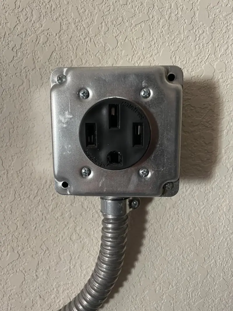 NEMA 14-50 outlet installed for Smart Home Electrical in Bartlesville